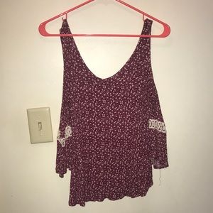 Off the shoulder flowered top